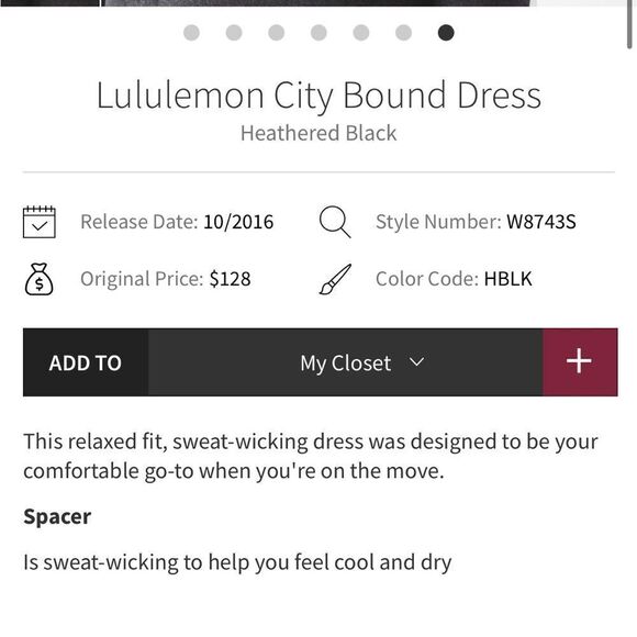 Lululemon City Bound Dress Heathered Black - Picture 5 of 11